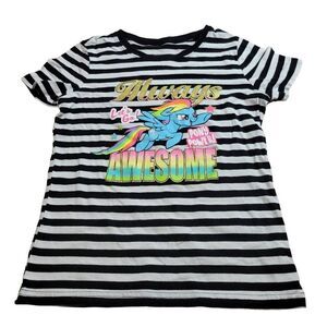 My Little Pony Rainbow Dash stripped shirt L10/12
